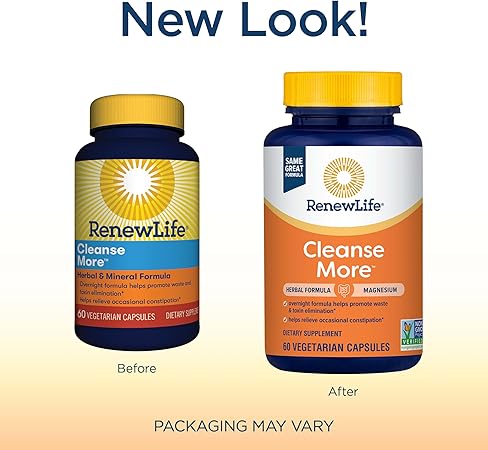 Renew Life Cleanse More 100 Capsules 2 bottles