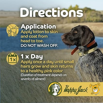 HAPPY JACK Mange Medicine & Treatment for Dogs & Horses - Brings Soothing Itch Relief to Severe Mange, Fungi, Allergies, Eczema & Most Dog Skin Irritation (16 oz)
