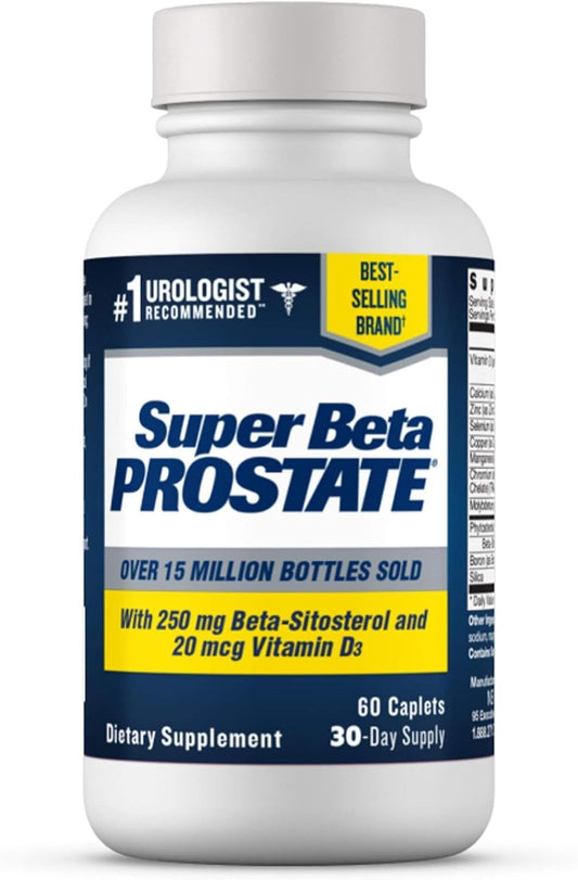 SUPER BETA PROSTATE 250 MG BETA-SITOSTEROL 20 MCG VIT D 60 SOFTGELS BEST BRAND!