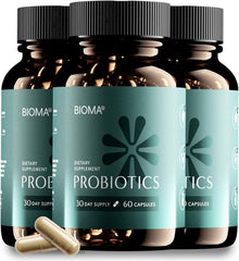 BIOMA Probiotics for Digestive 3 in 1 Gut Health and Prebiotics/Postbiotics 3ct
