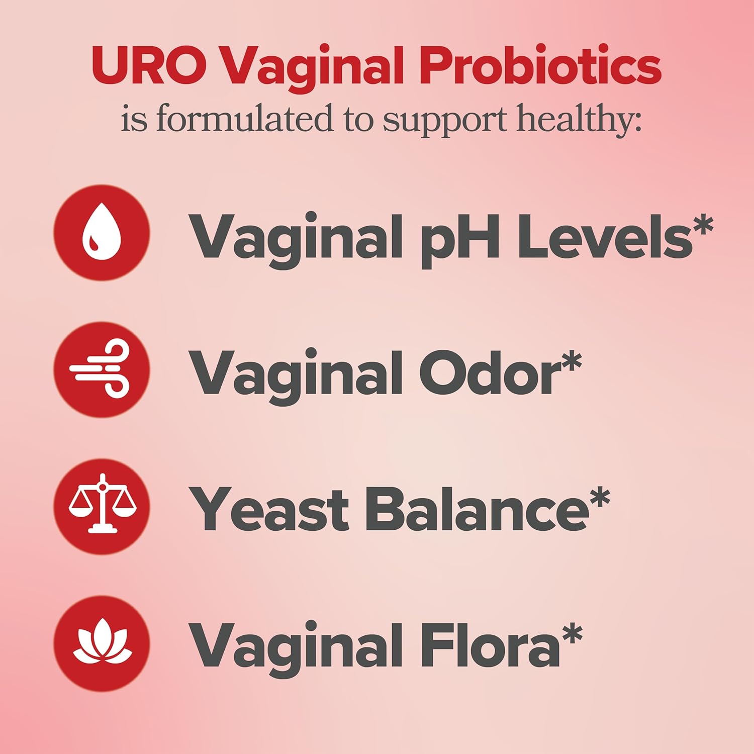 URO vaginal probiotics for women supporting healthy vaginal pH levels odor yeast balance and flora